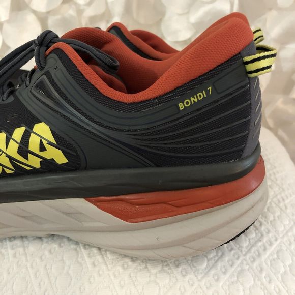 Hoka One One BONDI 7 Mens 13EE 2E Dark Grey Running Sneakers Shoes *No INSOLES* - Picture 5 of 11